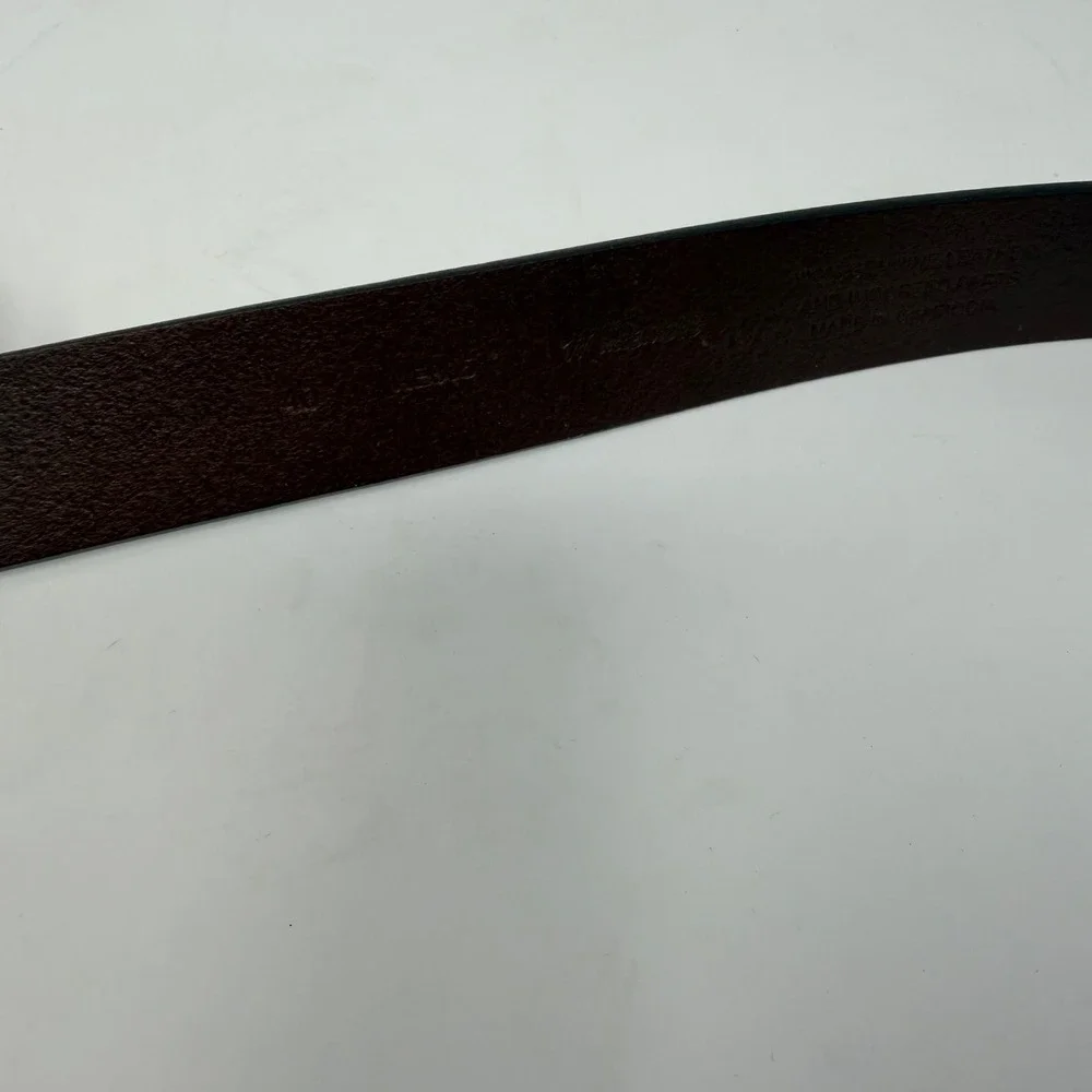 Madewell Leather Classic Buckle Belt Dark Brown Women Size 40 NE805